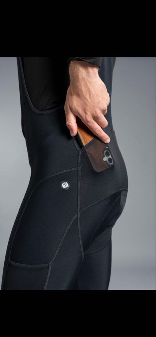 BIORACER ビブタイツ ブラック ポケット付き