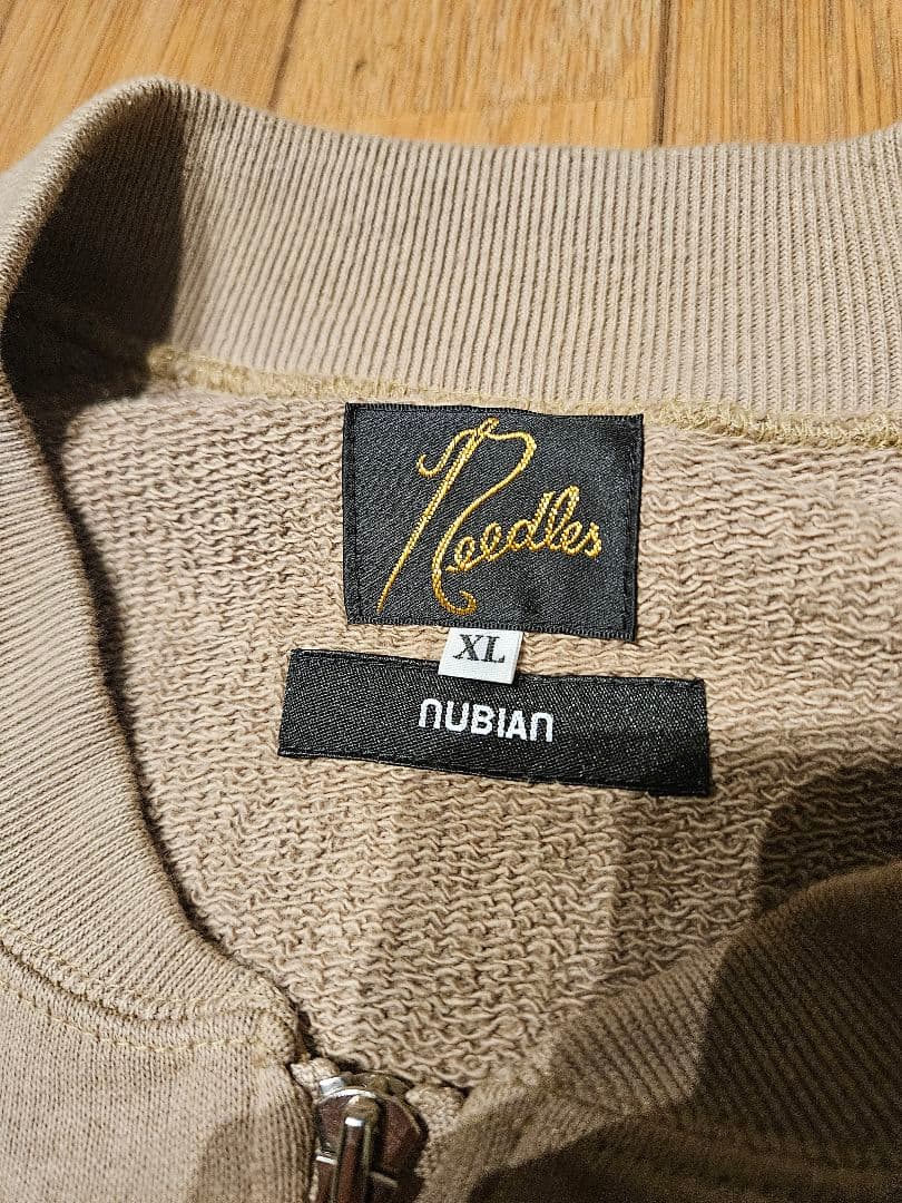 【別注・希少XL】Needles × NUBIAN トラックジャケット ベージュ