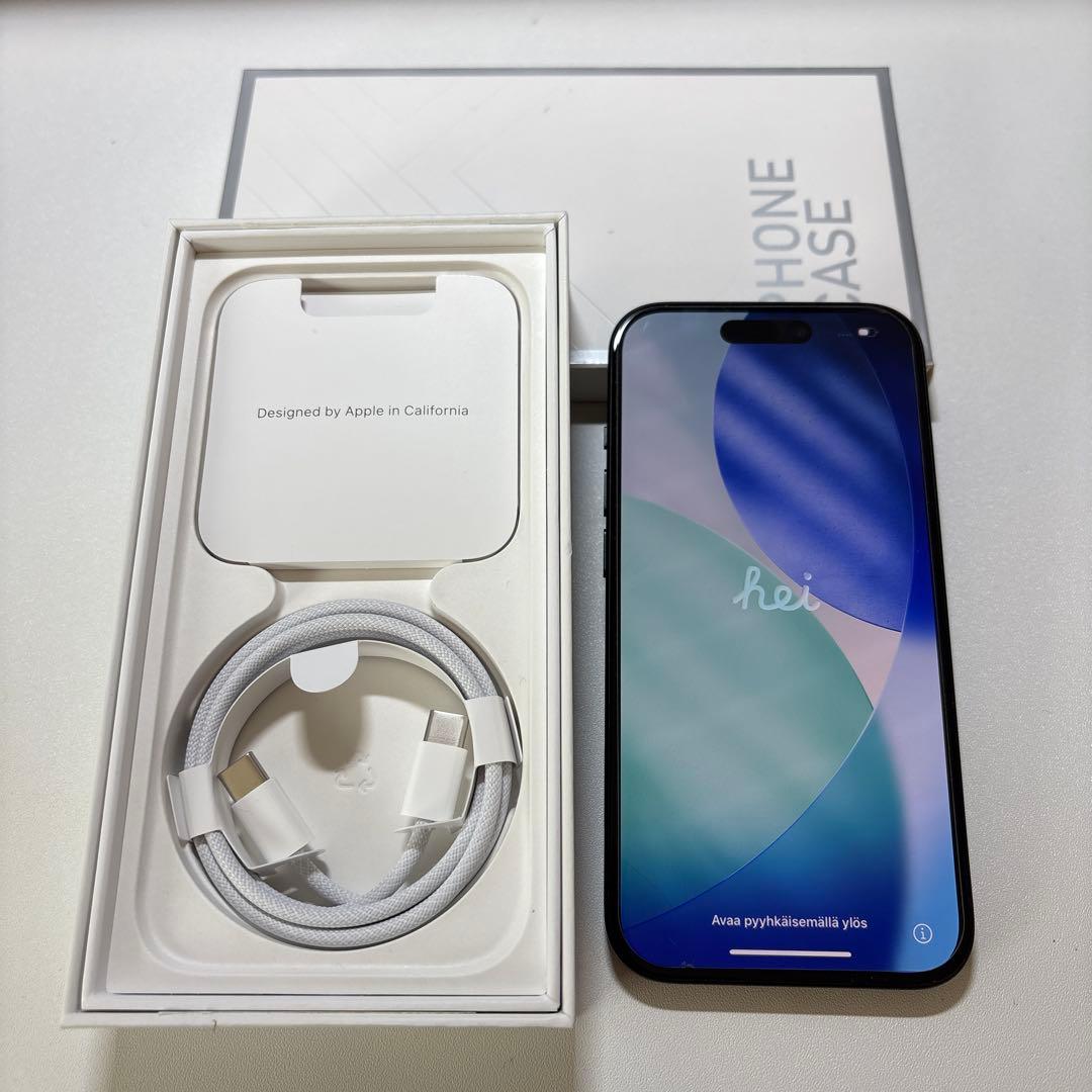 iPhone 15 ブラック 128GB 保護フィルム付き