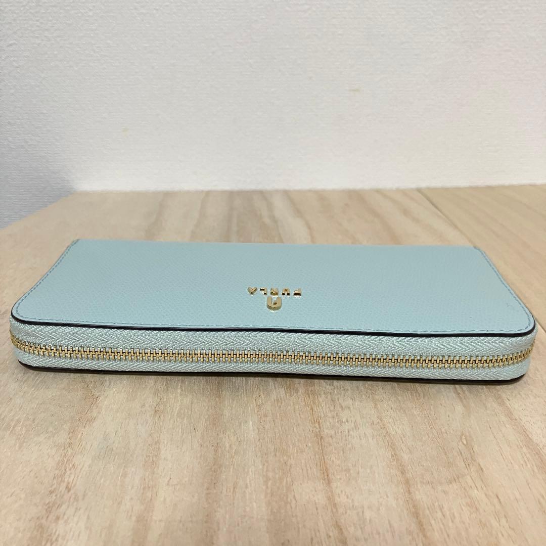 【訳あり極美品】フルラ カメリア 長財布 ラグナ 定価3.8万 スリム