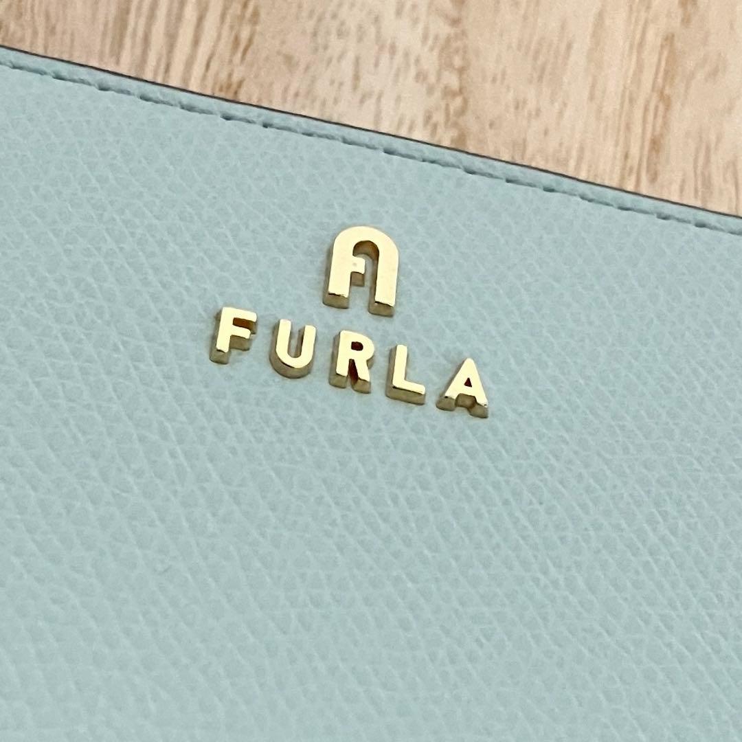 【訳あり極美品】フルラ カメリア 長財布 ラグナ 定価3.8万 スリム