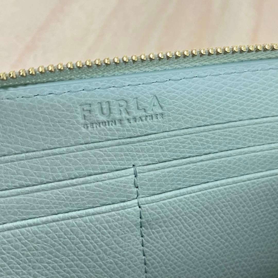 【訳あり極美品】フルラ カメリア 長財布 ラグナ 定価3.8万 スリム