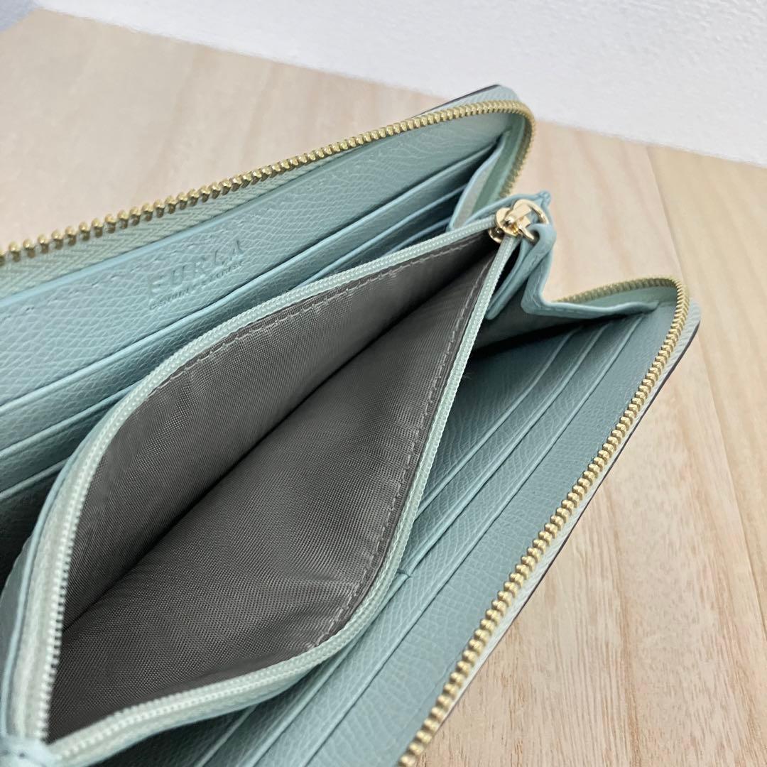 【訳あり極美品】フルラ カメリア 長財布 ラグナ 定価3.8万 スリム