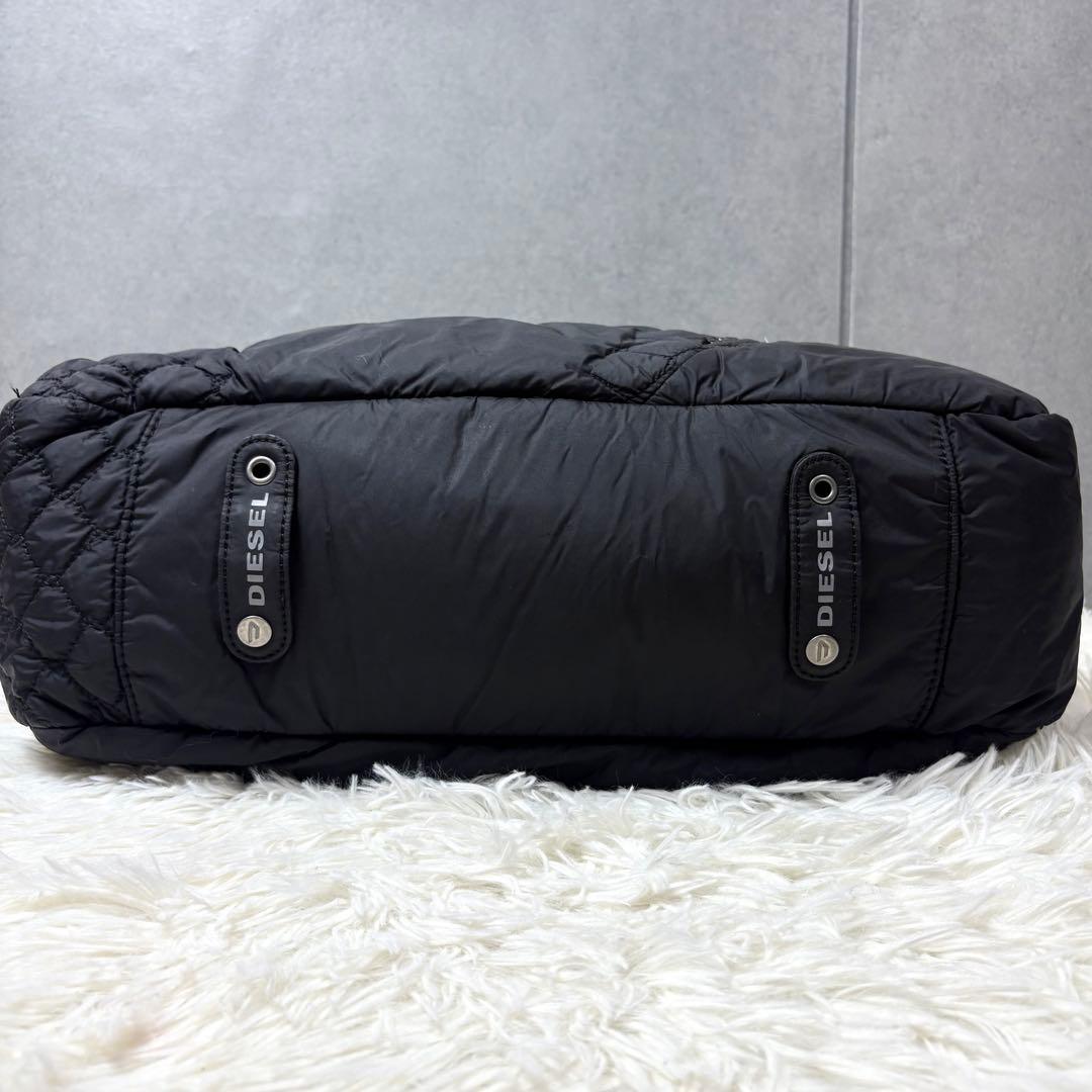 【希少】ディーゼル Y2K ショルダーバッグ ボストン 2way ロゴ刺繍 黒