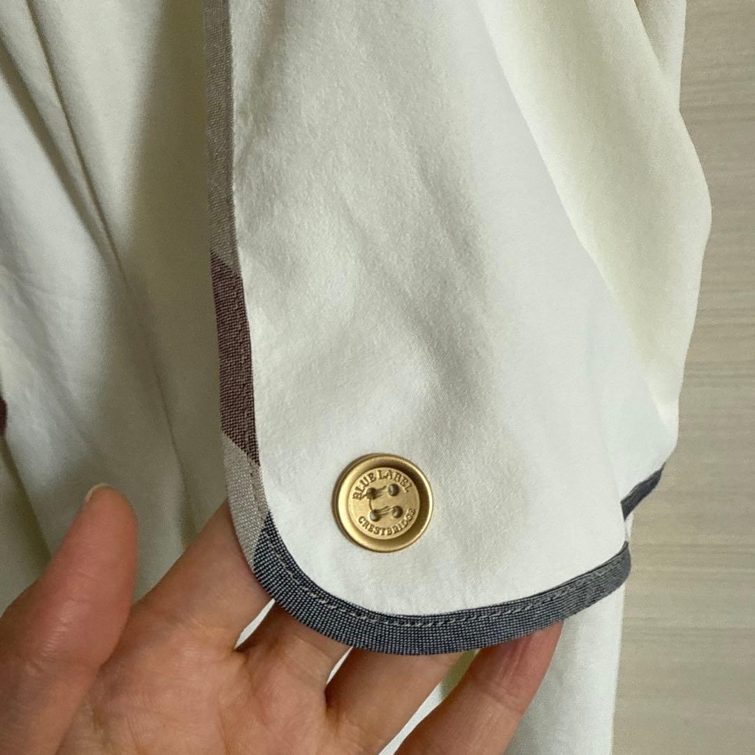 新品ブルーレーベル　ホワイト ガウチョパンツ ポケット付き