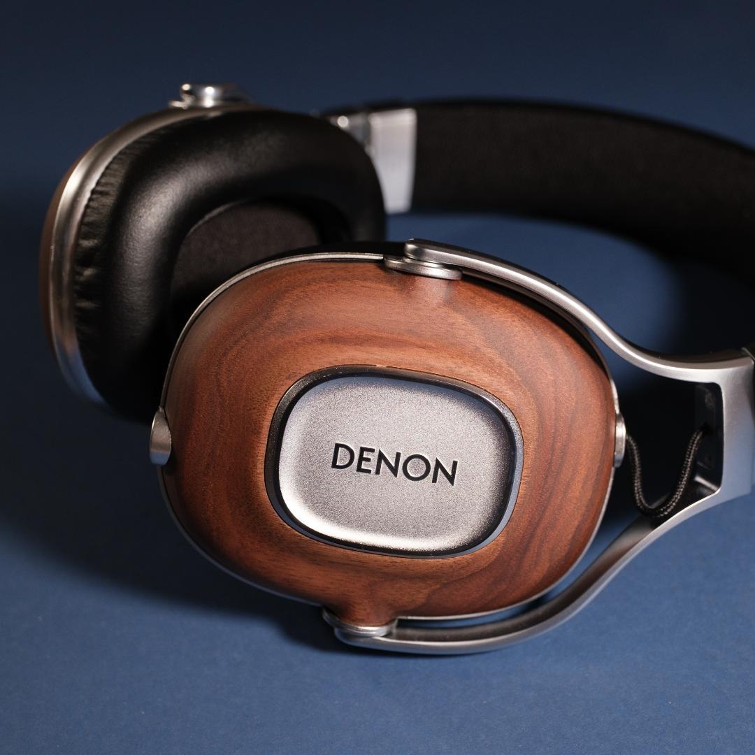 DENON AH-MM400 ヘッドホン 木製 美品 OYAIDE ケーブル付