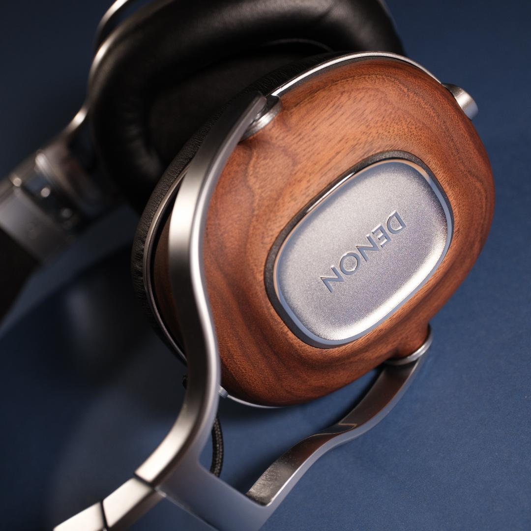 DENON AH-MM400 ヘッドホン 木製 美品 OYAIDE ケーブル付