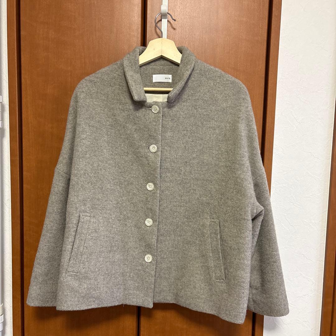 HUIS 遠州織物　ウールショートコート