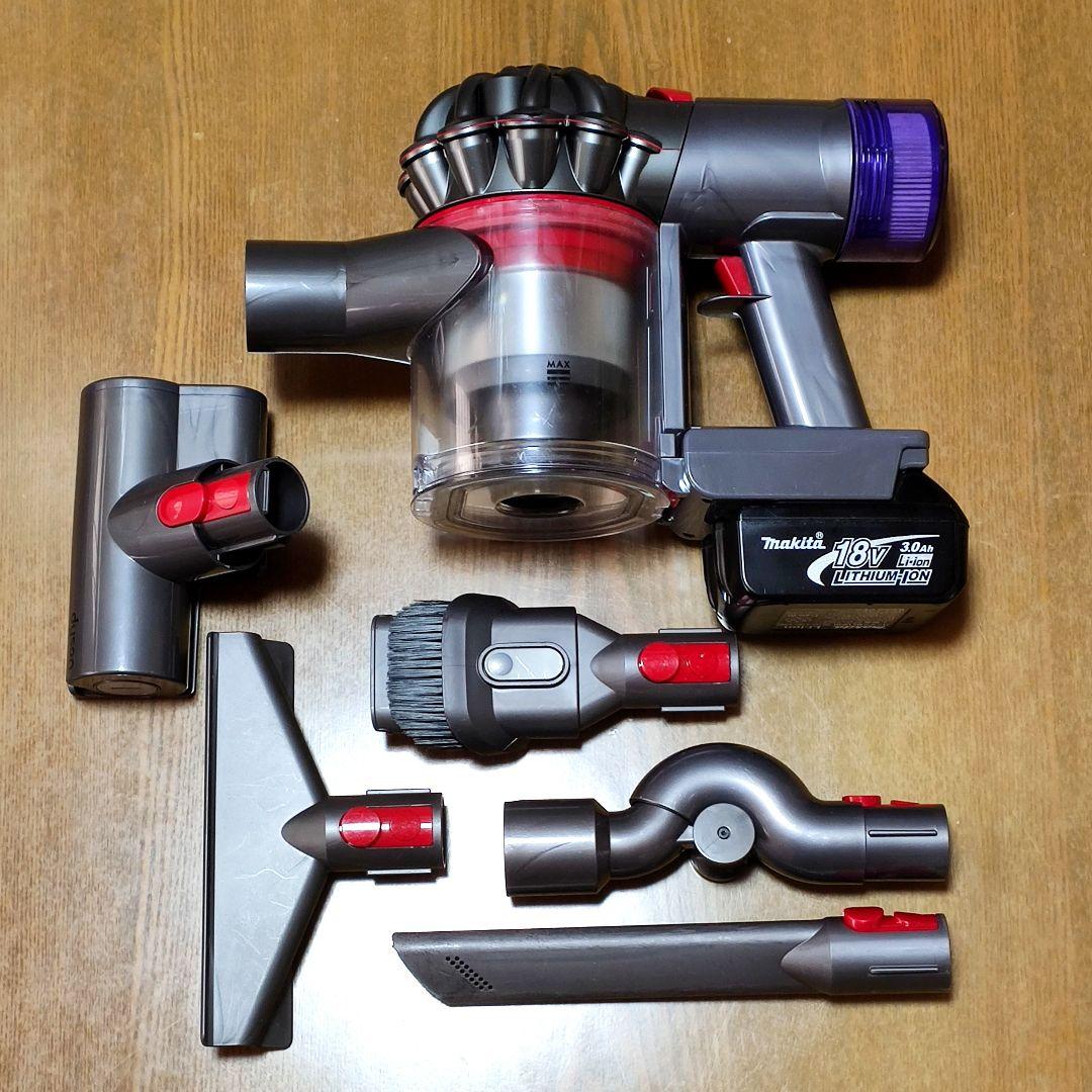ダイソン V8 SV10掃除機＋マキタ18vアダプターセット 分解清掃済み動作品