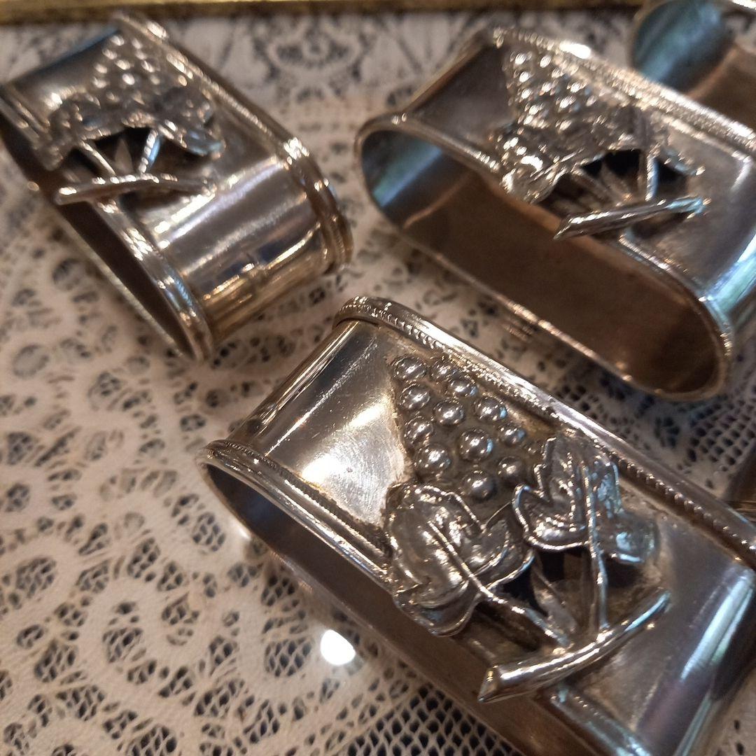 アンティーク銀製ナプキンリングフルセット