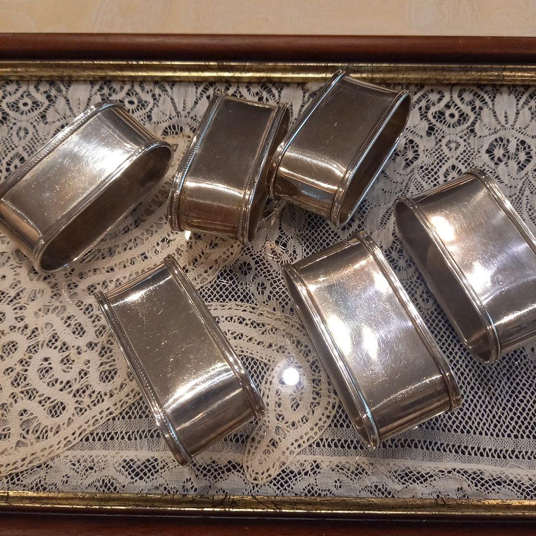 アンティーク銀製ナプキンリングフルセット