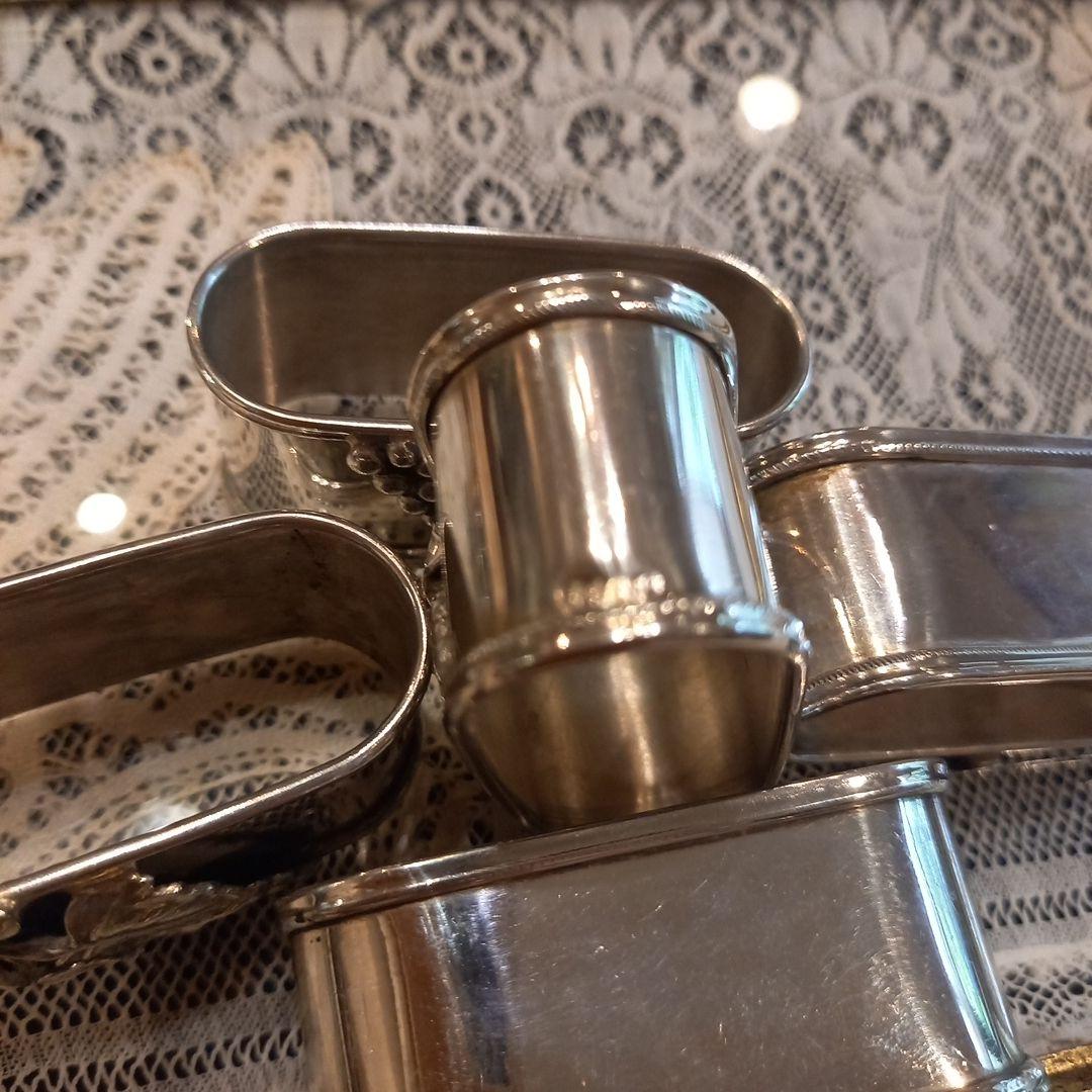 アンティーク銀製ナプキンリングフルセット