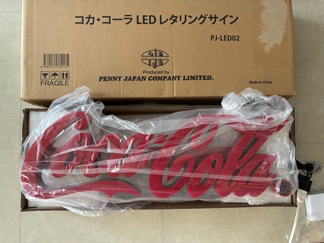 コカ・コーラ　LED レタリングサイン　Coca-Cola ネオンサイン