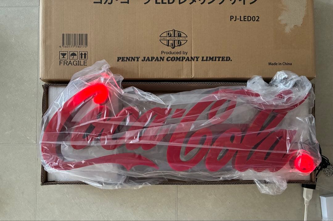コカ・コーラ　LED レタリングサイン　Coca-Cola ネオンサイン