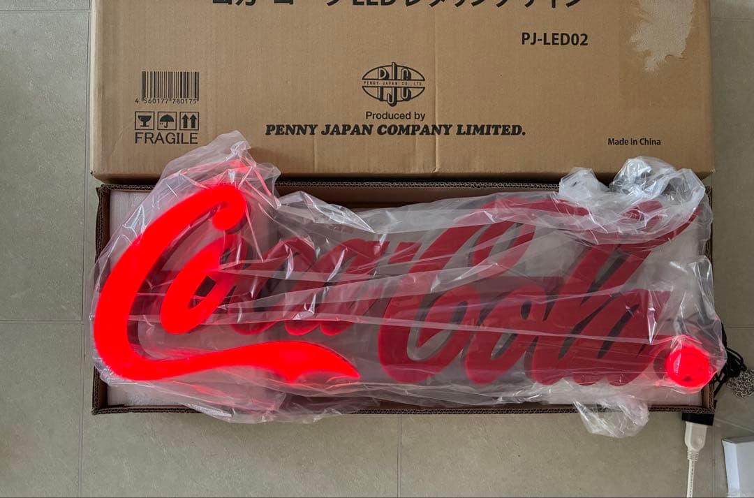 コカ・コーラ　LED レタリングサイン　Coca-Cola ネオンサイン