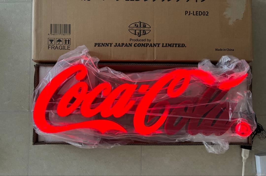 コカ・コーラ　LED レタリングサイン　Coca-Cola ネオンサイン