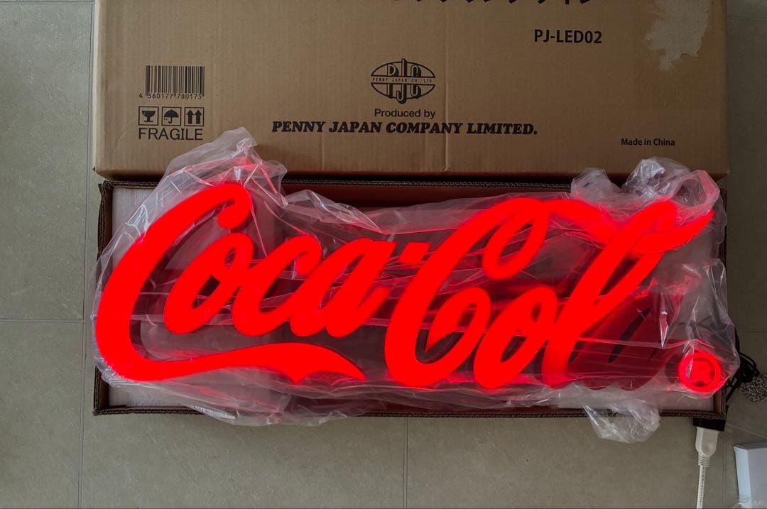 コカ・コーラ　LED レタリングサイン　Coca-Cola ネオンサイン