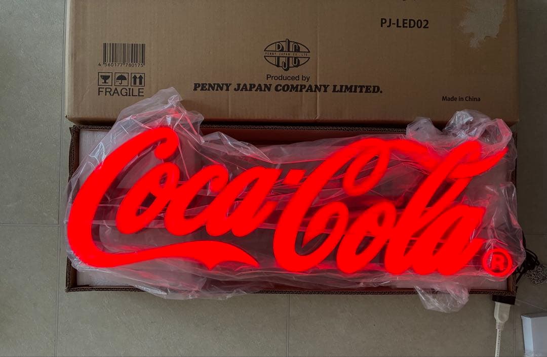 コカ・コーラ　LED レタリングサイン　Coca-Cola ネオンサイン