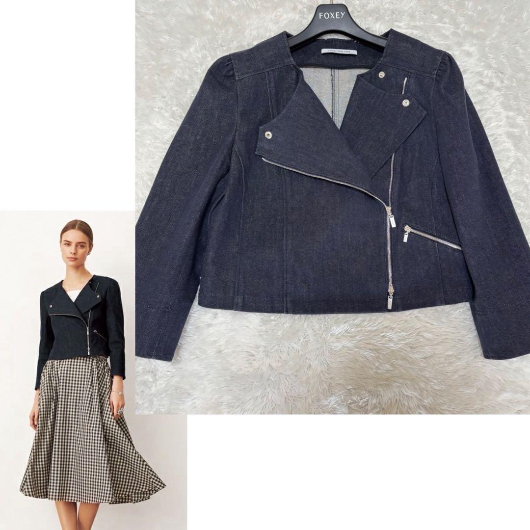 23年完売品　FOXEY NEWYORK マリーザ　デニムライダース　43290