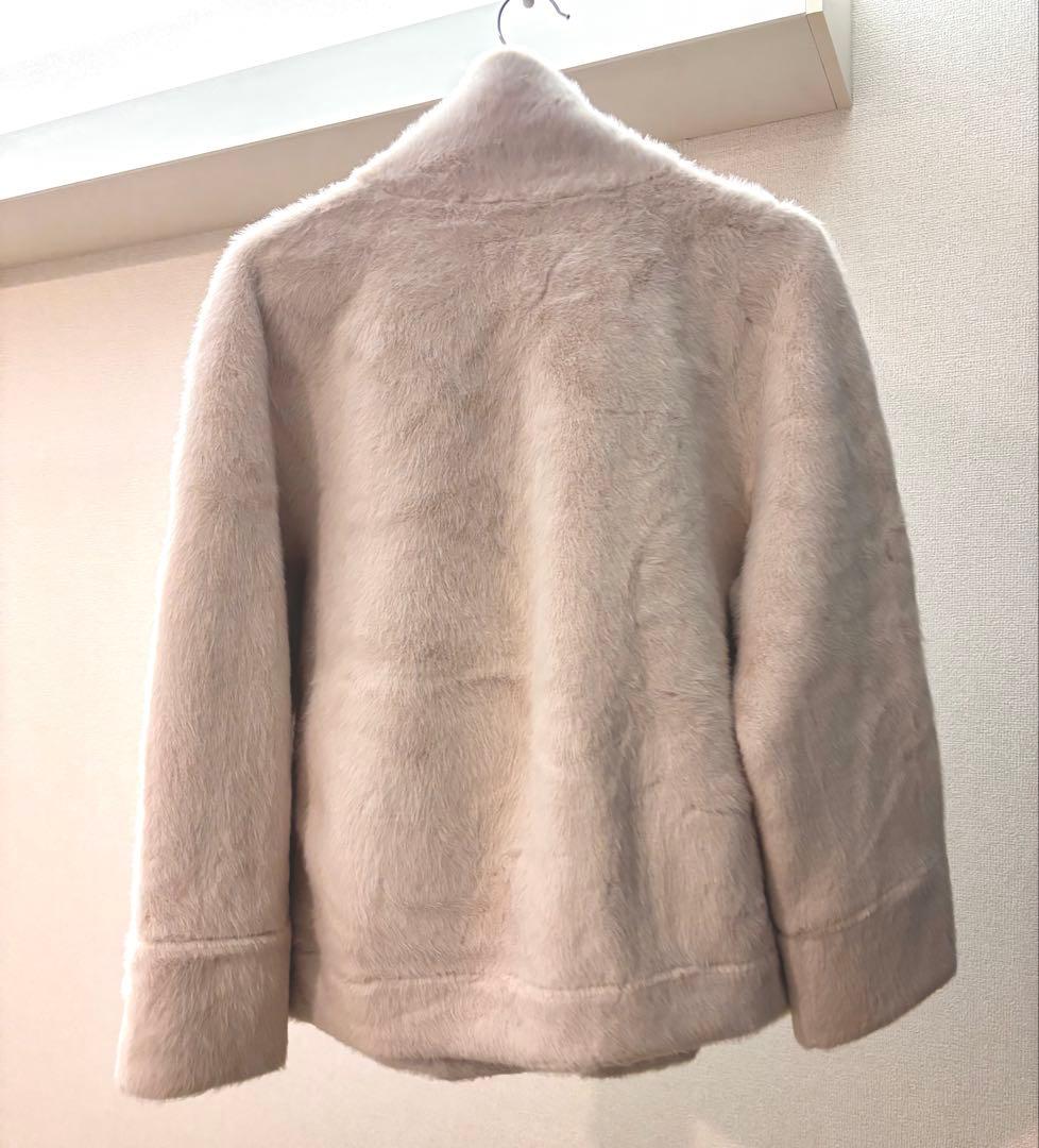 リランドチュール　エコファーコクーンコート　オフホワイト　美品　サイズ1 S相当