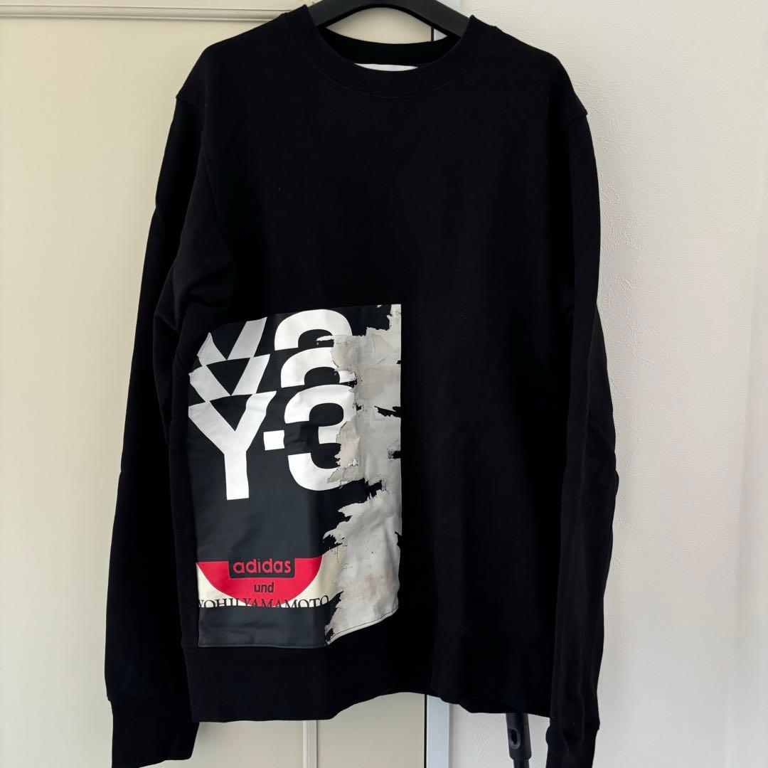 Y-3 グラフィックプリント スウェット ブラック 内田すずめ