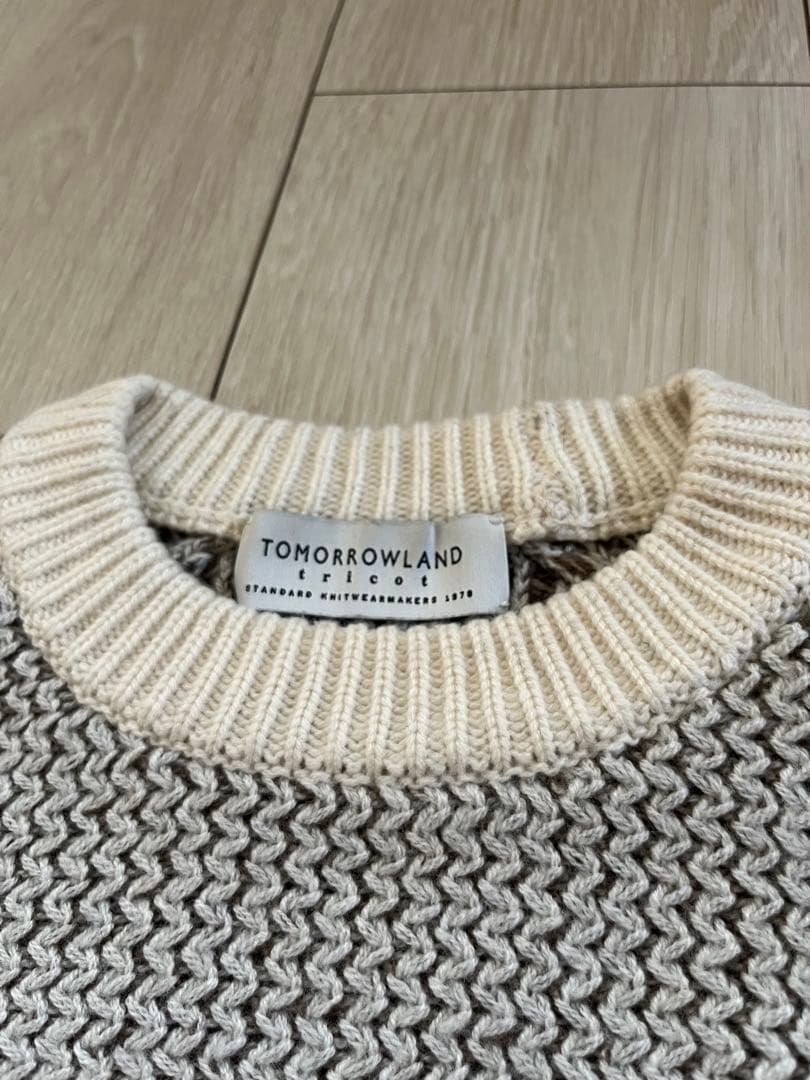 【美品】TOMORROWLAND tricot カシミアニット ホワイト M