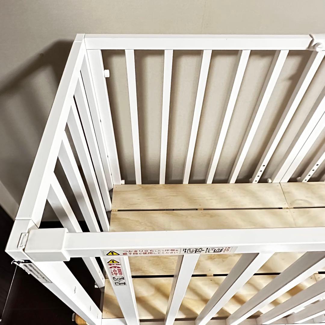 そいねーるIII ホワイト　ベビーベッド （マットレス無し）