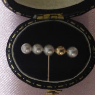 【※期間限定 最終お値下げ※】K10YGバー パールピアス【日本製フルオーダー】