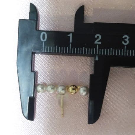 【※期間限定 最終お値下げ※】K10YGバー パールピアス【日本製フルオーダー】