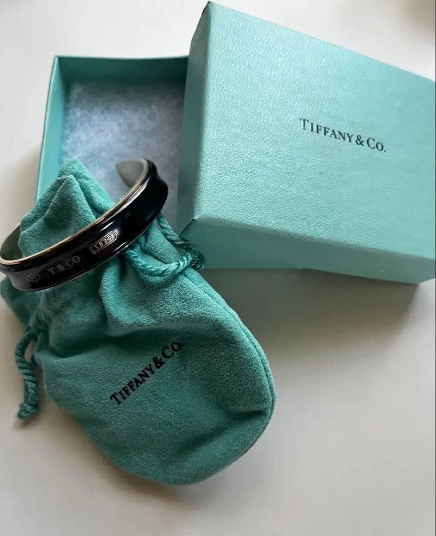 Tiffany & Co. ティファニー1837 カフ シルバー&チタンバングル