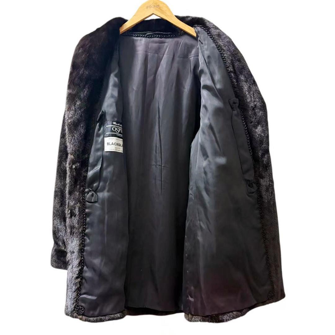 BLACKGLAMA コート ミンク 毛皮 リアルファー な柔らか◎ 毛並み◎