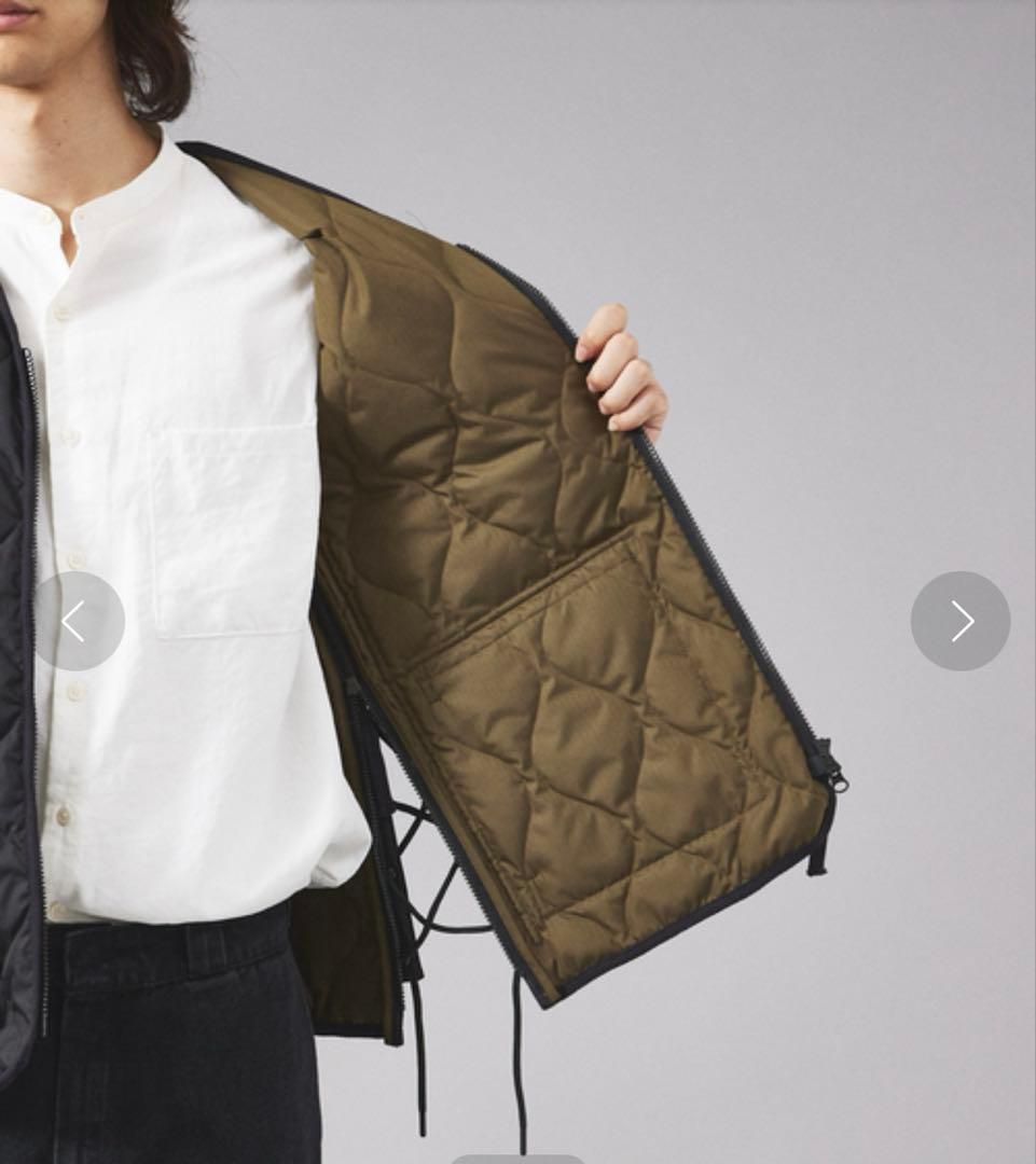 TAION タイオン　体温 Vネックレースアップダウンベスト　ブラック　黒　L