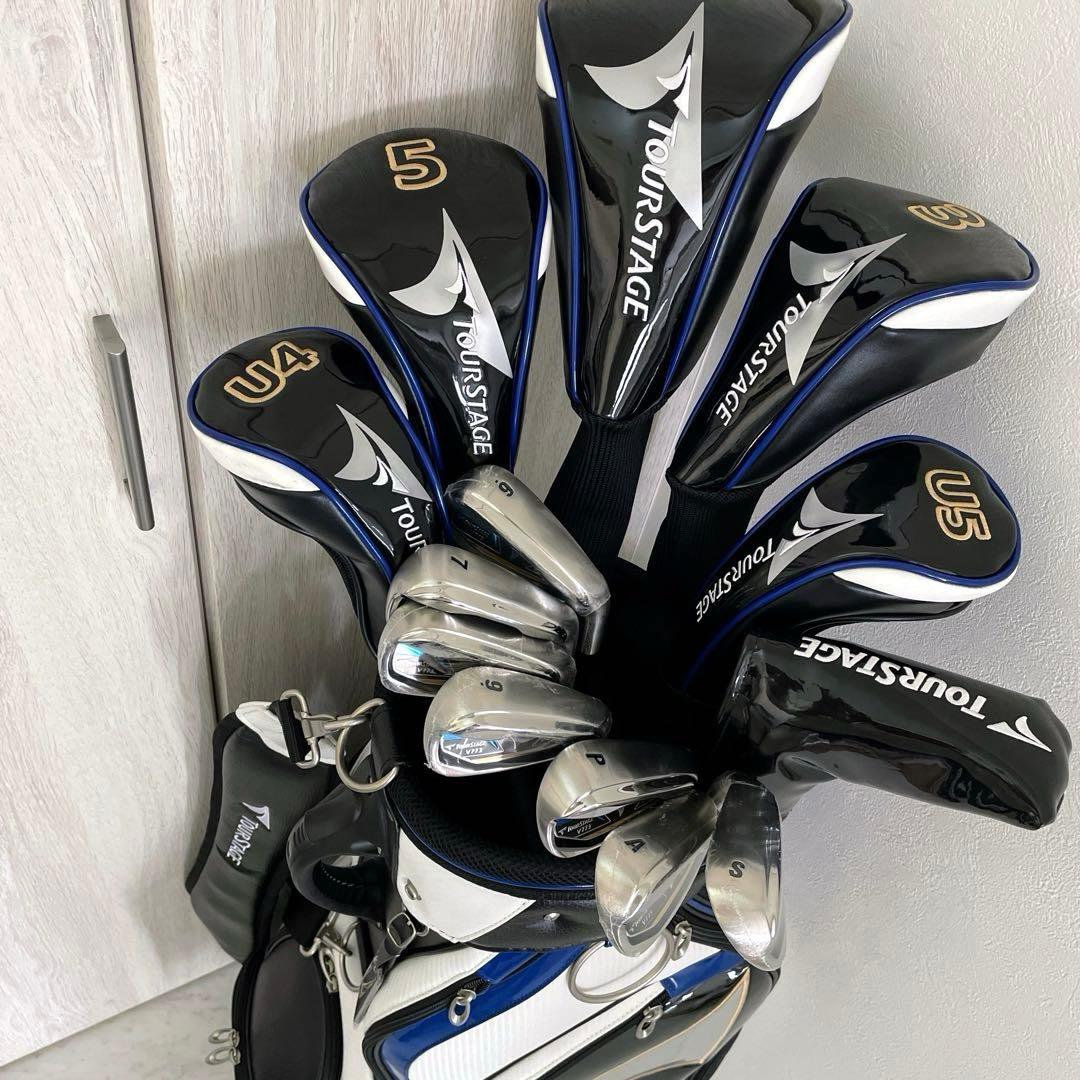 ほぼ新品未使用品　ビニール付　数量限定カラー　ツアーステージ　ゴルフクラブセット