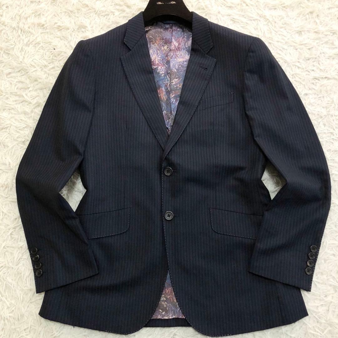 希少✨ポールスミスコレクション 花柄 ペイズリー シルク混 セットアップ 黒