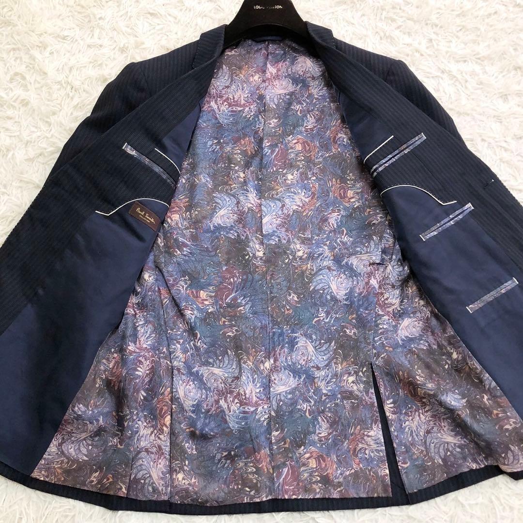 希少✨ポールスミスコレクション 花柄 ペイズリー シルク混 セットアップ 黒