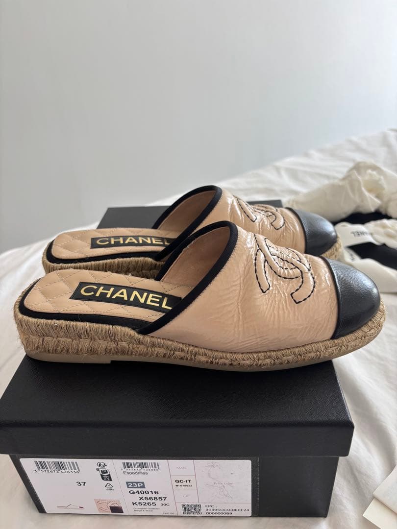 CHANEL エスパドリーユ　ミュール スリッポン　37