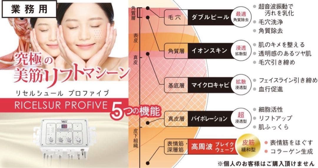 RICELSUR PRO FIVE 美顔器 業務用