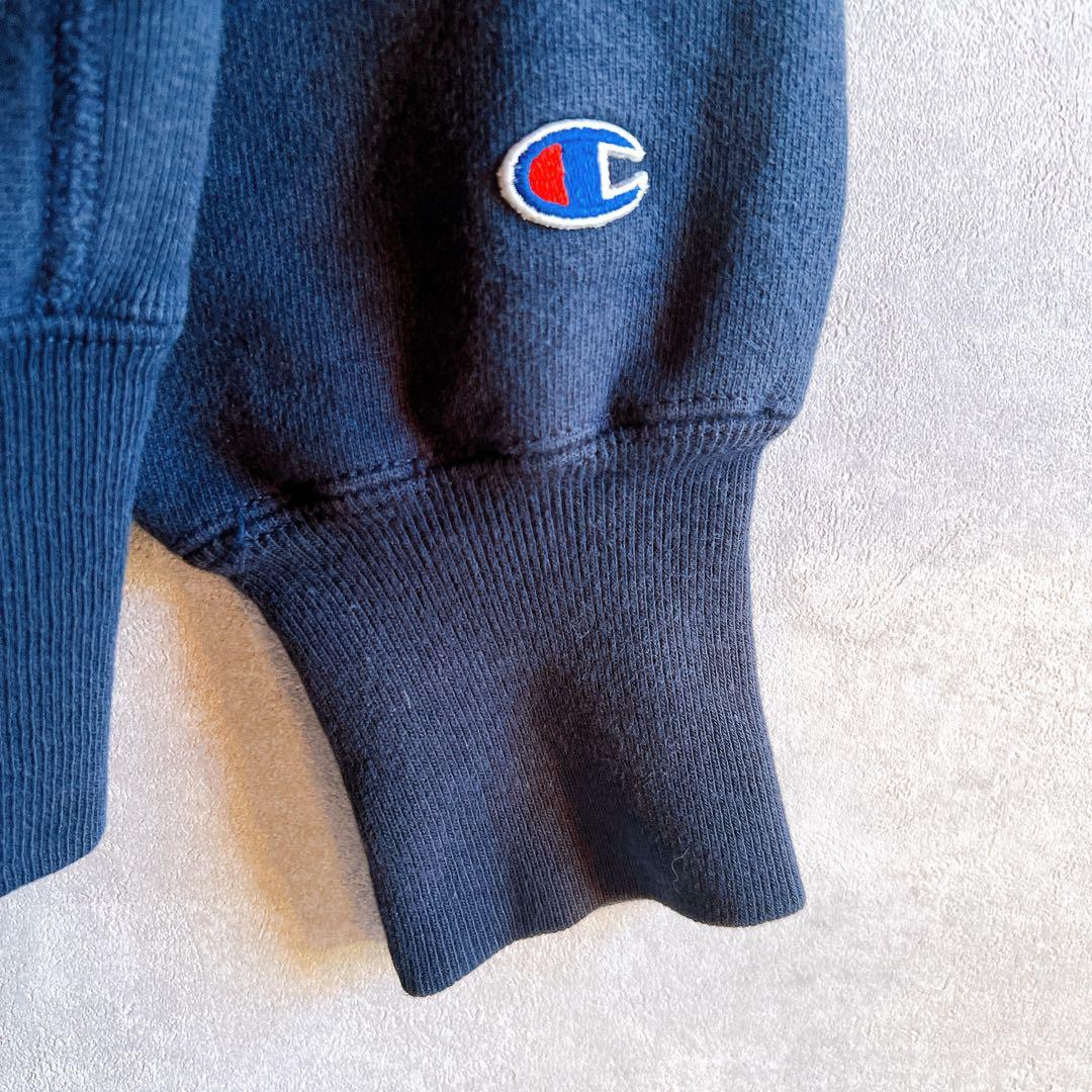 90s ChampionリバースウィーブNBC 刺繍ロゴスウェット ネイビーL