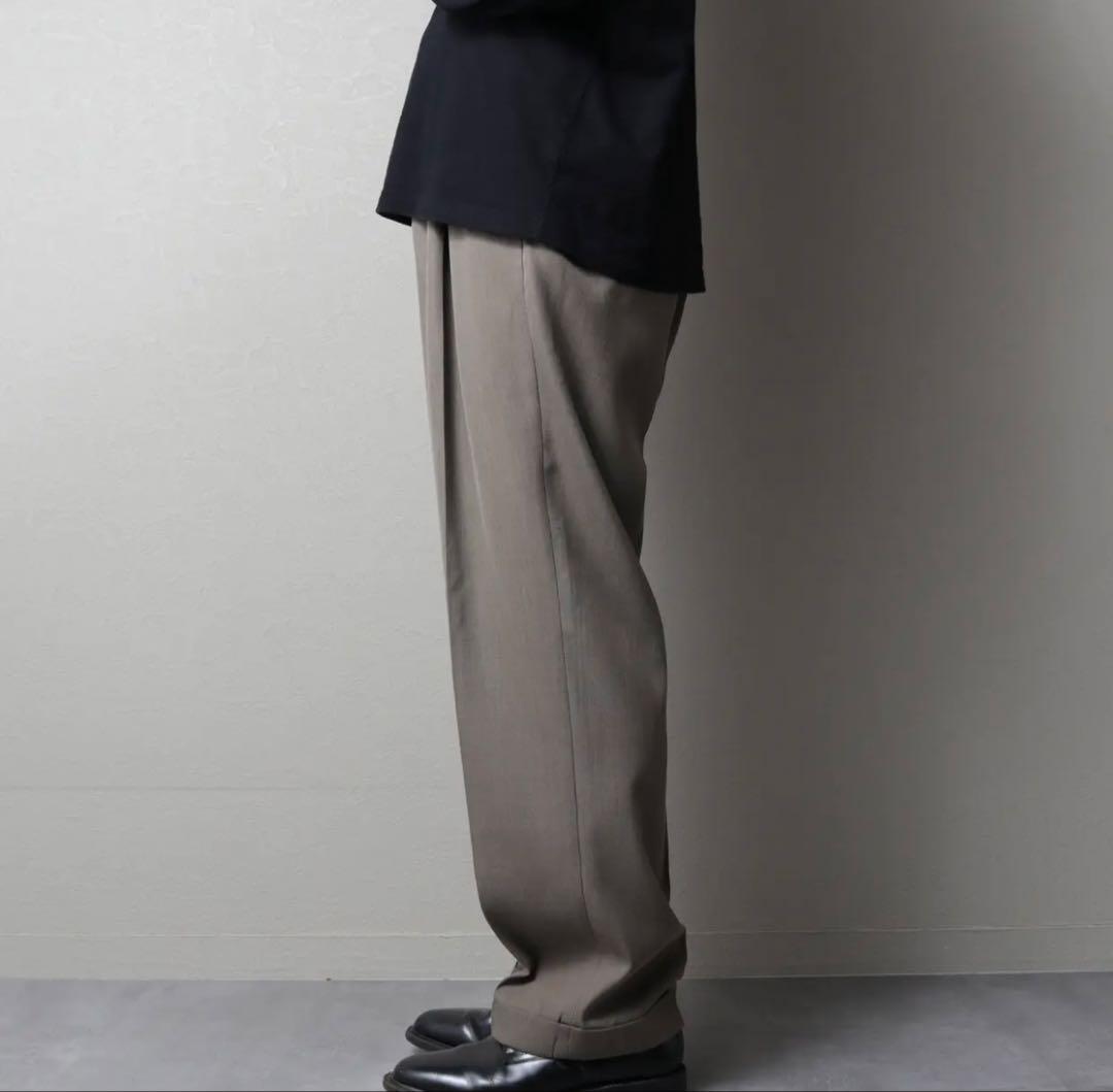 【落ち感◎】Perry Ellis 2タックスラックス W33L30 グレージュ