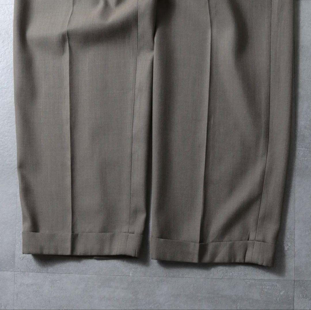 【落ち感◎】Perry Ellis 2タックスラックス W33L30 グレージュ