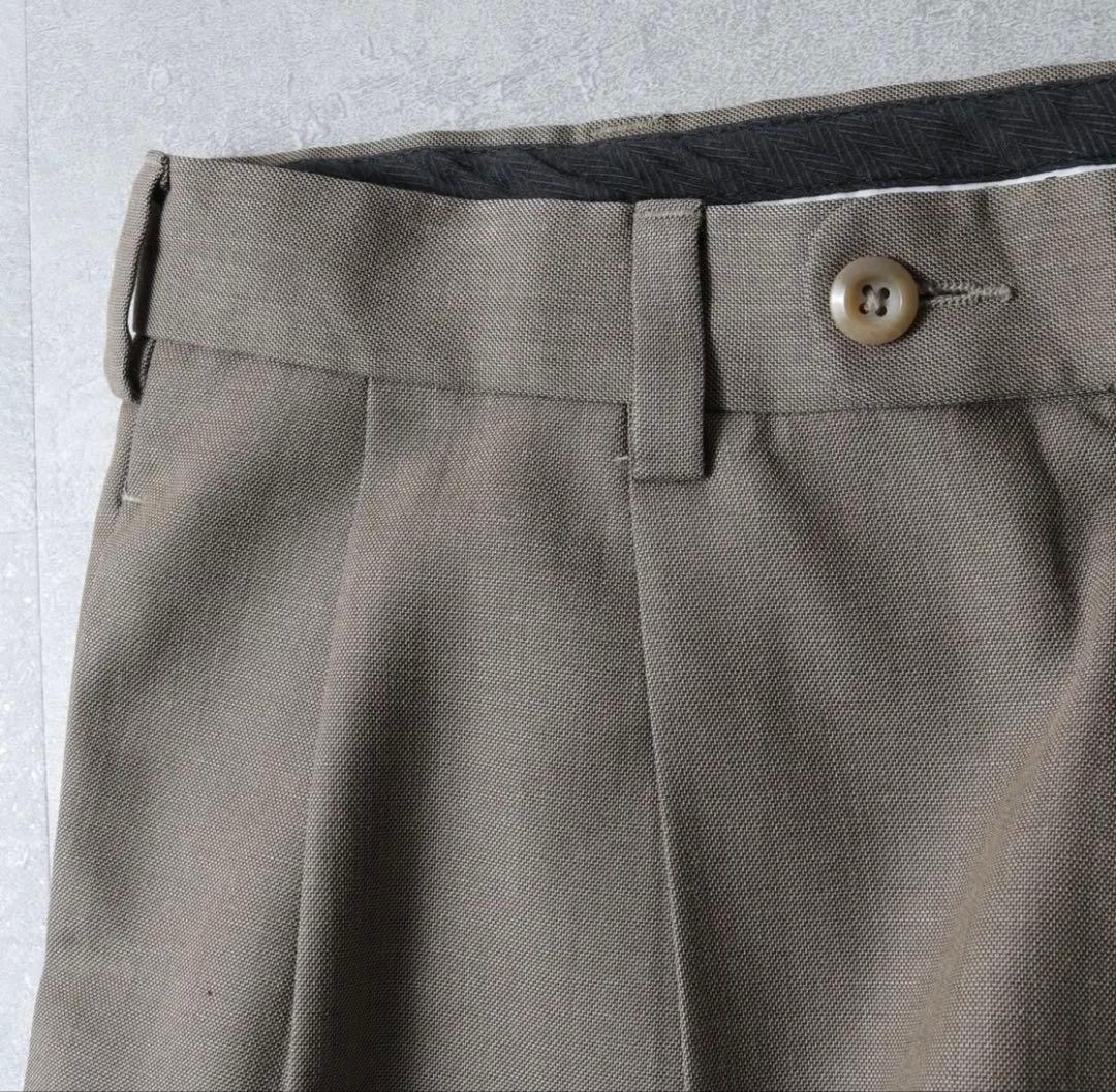 【落ち感◎】Perry Ellis 2タックスラックス W33L30 グレージュ