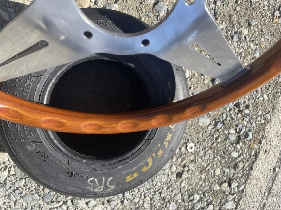 当時物 NARDI ナルディクラシック ウッドステアリング 36π