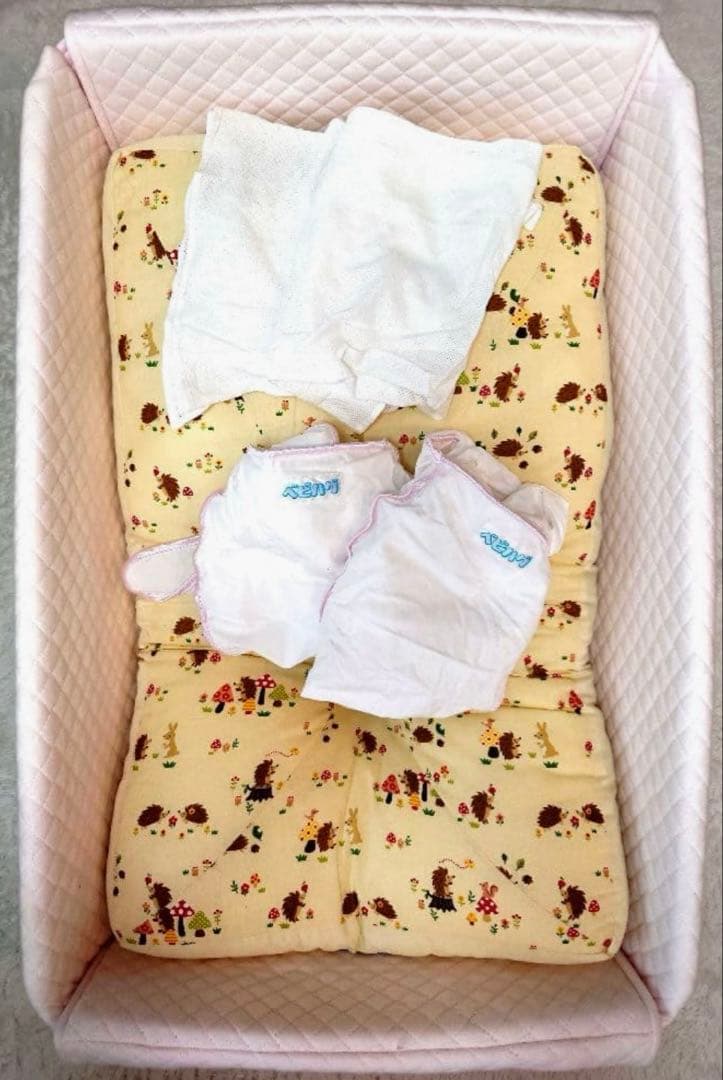 天使の寝床　まんまるねんね　赤ちゃん　布団　ベッドインベッド　ピンク