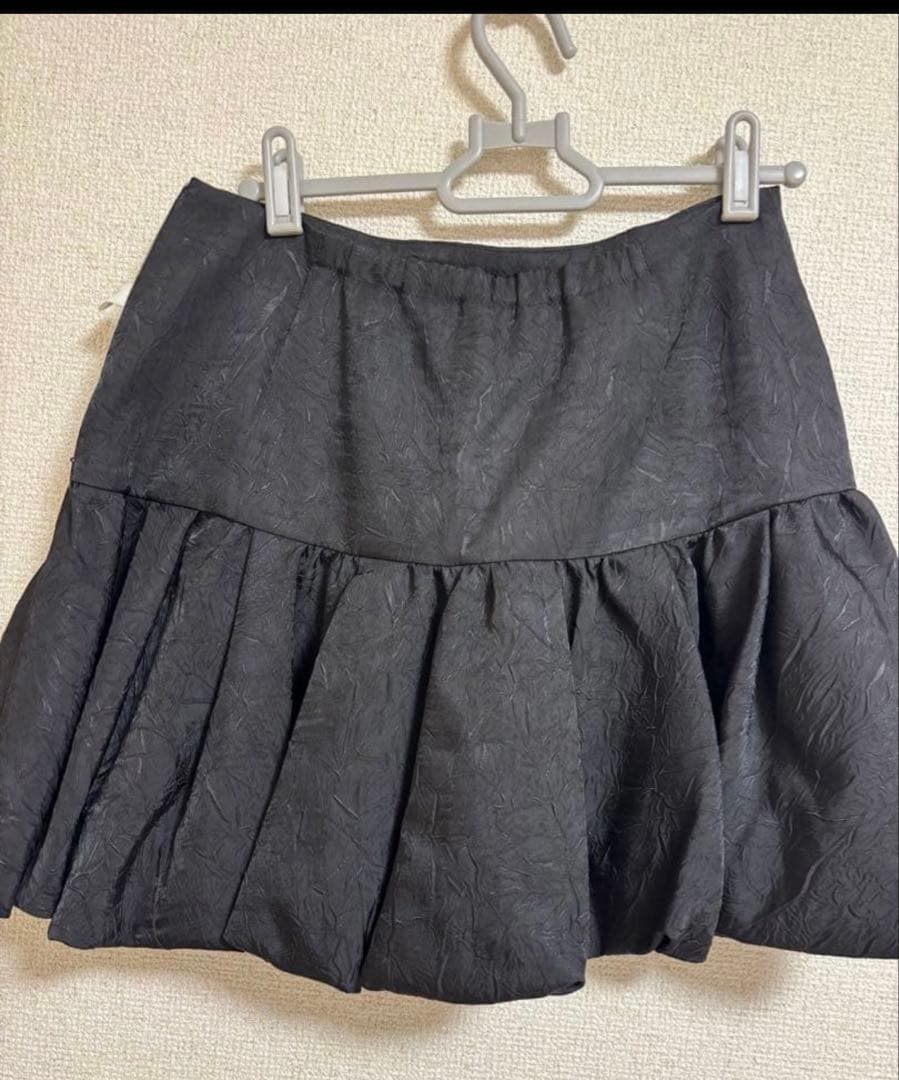 スカート herlipto Bubble Mini Skirt Msize black