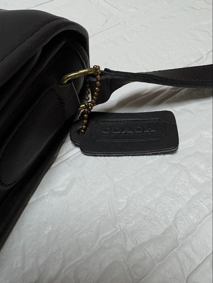 ✨美品✨　オールドコーチ　COACH黒 レザー ショルダーバッグ