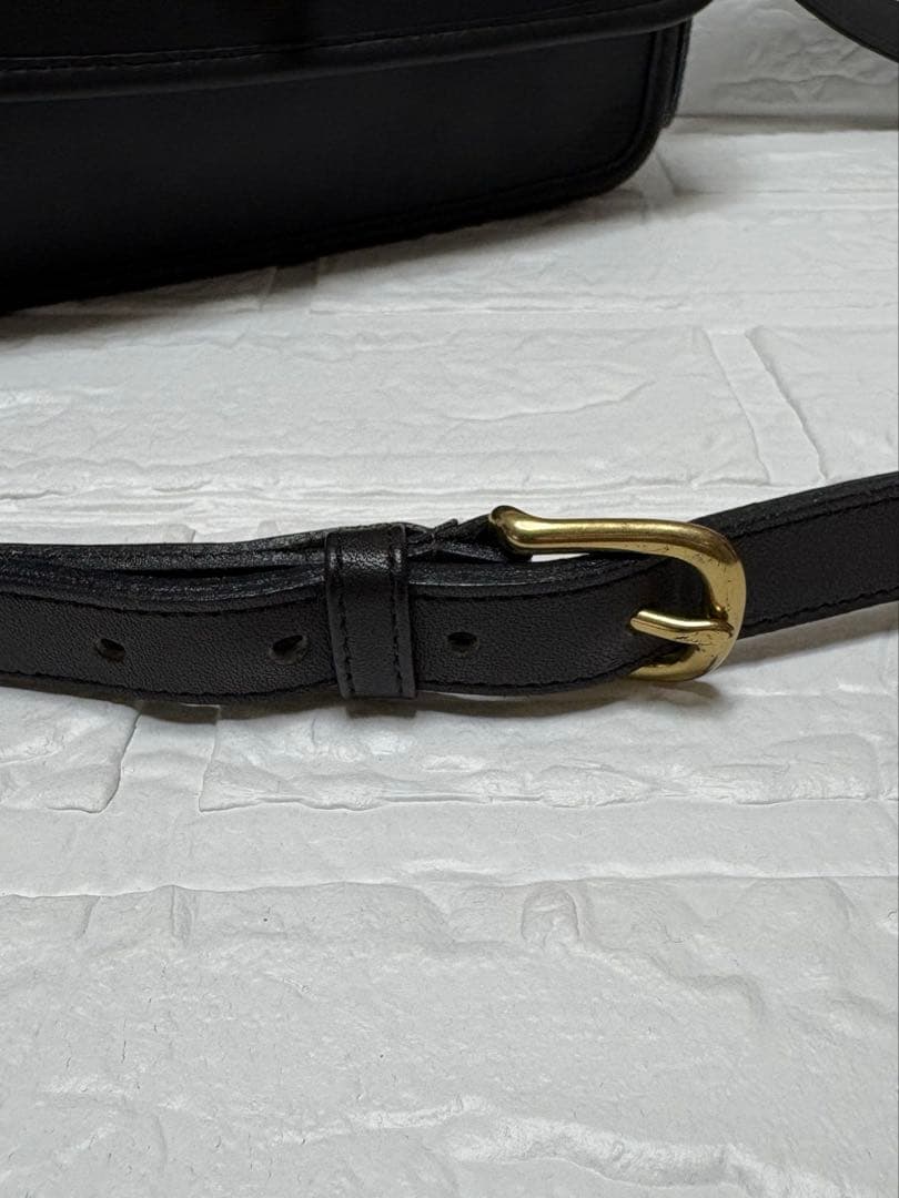 ✨美品✨　オールドコーチ　COACH黒 レザー ショルダーバッグ