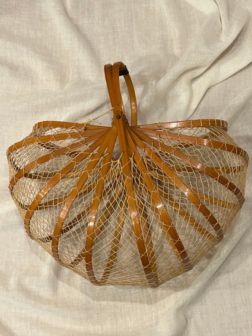 ヴィンテージ　ピーコックバッグ　カゴバッグ　竹　toro oz