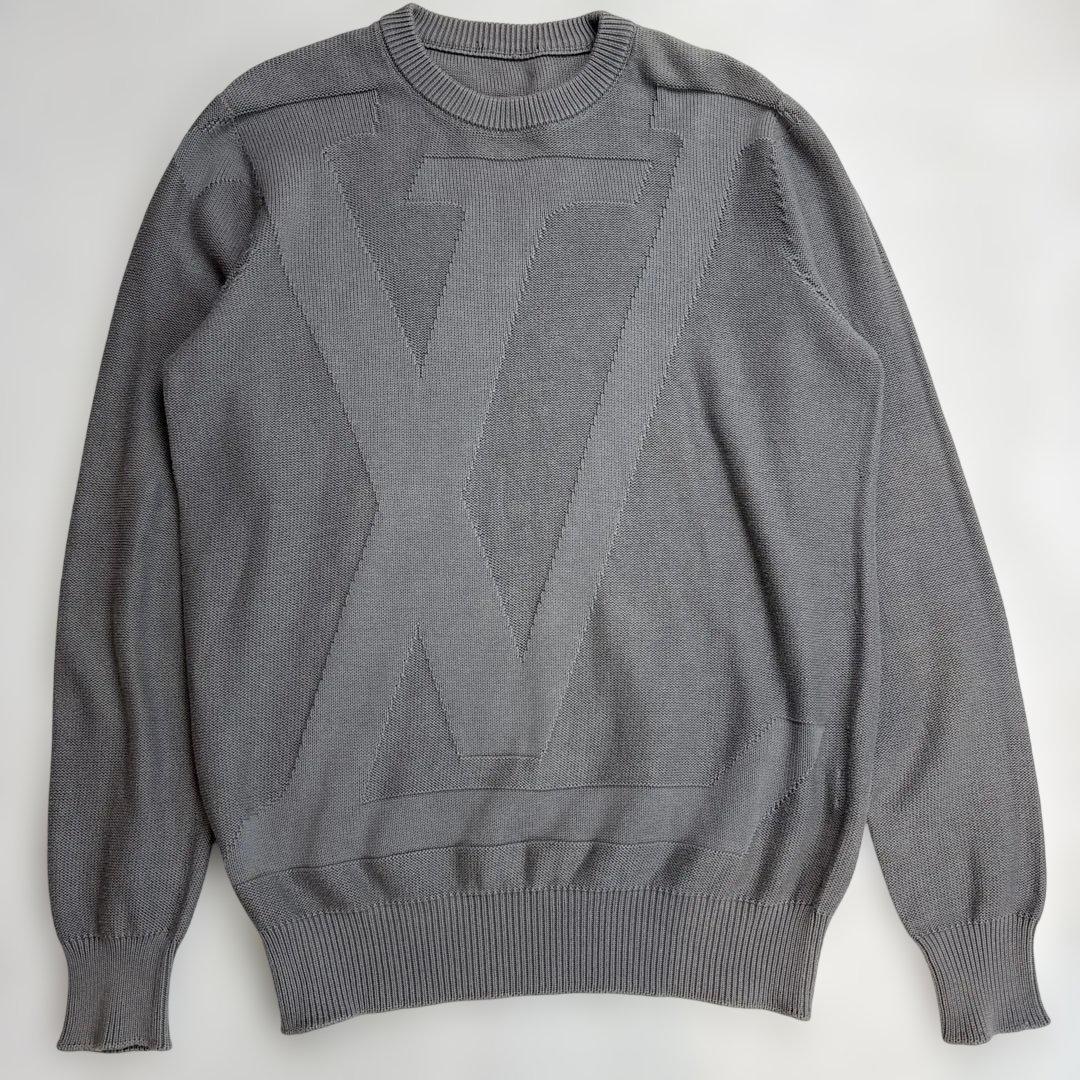 ルイヴィトン　LVロゴニット　グレー　Mサイズ相当