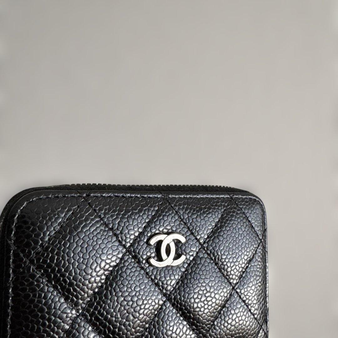 【正規品】CHANEL ケース・ミニウォレット・シルバーココマーク