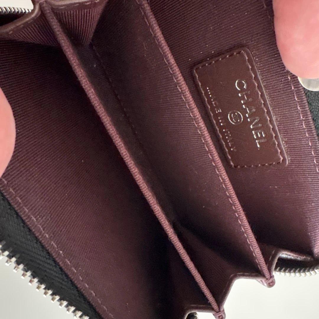 【正規品】CHANEL ケース・ミニウォレット・シルバーココマーク